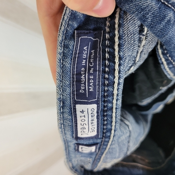 Miss Me Boyfriend Jeans Midrise Lowrise Blue Size 27 JPB5014‎ - Picture 8 of 12